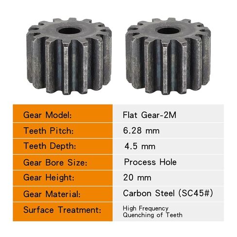 Bevel Gear Pinion Hardware Mechanical 1pcs Cylindrical Gear 2M-94/95/96/100/105/110/120/127T Carbon Steel Spur Total Height 20mm(2M105T - Bore 20 mm) in Kuwait