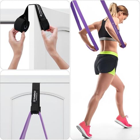 TOMSHOO Resistance Bands Set, Multiple Fitness Exercise Workout Bands with Storage Bag, Door Anchor, Pull Up Assistance Straps for Working Out, Body Stretching, Physical Therapy, More in Saudi Arabia