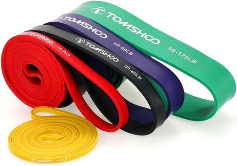 TOMSHOO Resistance Bands Set, Multiple Fitness Exercise Workout Bands with Storage Bag, Door Anchor, Pull Up Assistance Straps for Working Out, Body Stretching, Physical Therapy, More in Saudi Arabia