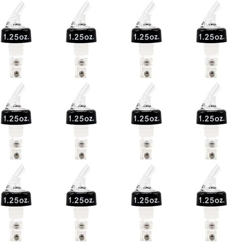 12 Pack Measured Liquor Bottle Pourer Spout With Collar (Blue 1.5oz 45ml), Jigger Quick Shot Spirit Measure Pourer for Alcohol Wine Cocktail in Kuwait