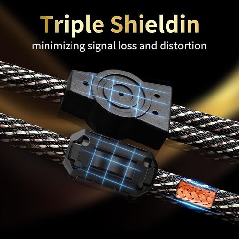 كابل مقسم Y من Audiophile مقاس 3.5 مم إلى ثنائي XLR ذكر Y، 15 AWG 4N OFC، مقابس مطلية بالذهب 24 قيراط مع جديلة نايلون لتسجيل الاستوديو، والمسرح المنزلي، ومكبرات الصوت، ونظام صوت هاي فاي (1.64 قدم/0.5 متر) in Kuwait