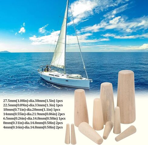 Wood Plugs 10pcs Marine Tapered Thru Hull Emergency Soft Wood Plugs Drain Plug for Boat Yacht in Saudi Arabia