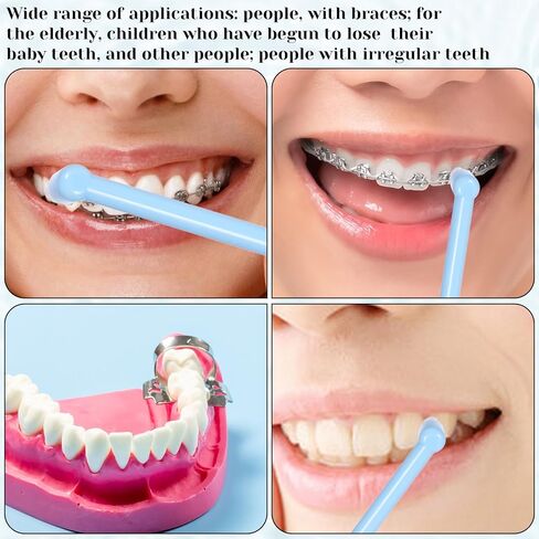 4 PCS End Tuft Toothbrush Adult, Gum Single End Tuft Brush, Soft Orthodontic Toothbrushes for Braces, Small Soft Head for Tiny Hard-to-Reach Areas Detail Cleaning, Individually Wrapped in Saudi Arabia
