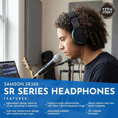ميكروفون البث الديناميكي SAMSON Q9U XLR/USB مع الملحقات - مرشح بوب للميكروفون PS04 Gooseneck، سماعة رأس ستيريو فوق الأذن SR350، حامل ميكروفون بذراع ذراع، وقطعة قماش للتنظيف - طقم حزمة in Saudi Arabia
