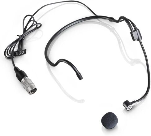 ميكروفون بديل لسماعات رأس مكثف قلبي لنظام الصوت تكنيكا 9 ATW-901/H VHF، مع موصل أنثى 4-Pin Hirose (HRS)، أسود in Kuwait