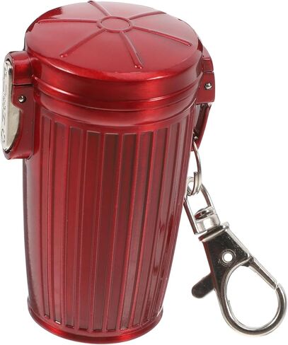 Portable Mini Pocket Ashtray with Lid Keychain Compact Trash Can for Outdoor Indoor Car Use Sealed Cap Container for Travel Lightweight and Stylish Design in Saudi Arabia