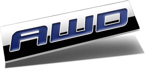 Auto Dynasty Chrome Finish Metal Emblem AWD Badge, (Black Letter) in Saudi Arabia