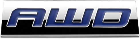 Auto Dynasty Chrome Finish Metal Emblem AWD Badge, (Black Letter) in Saudi Arabia
