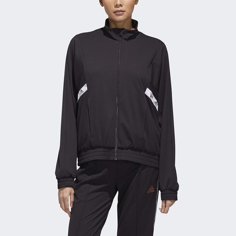 سترة رياضية للسيدات من adidas x Zoe Saldana Collection، أسود، مقاس S in Saudi Arabia