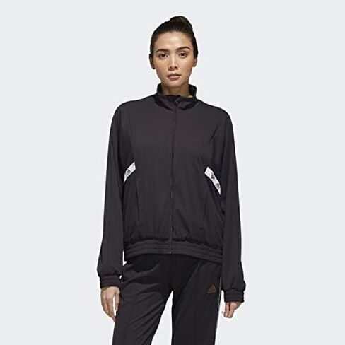 سترة رياضية للسيدات من adidas x Zoe Saldana Collection، أسود، مقاس S in Saudi Arabia