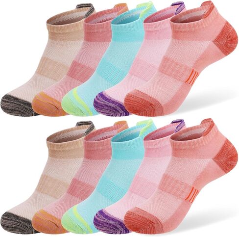 7 Pairs Running Ankle Socks for Women, Thin Mesh Odor-resistant Athletic Cotton Low Cut Socks in Saudi Arabia