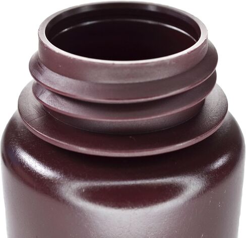 EISCO - Pack of 12, Sterile 125mL Wide Mouth Amber HDPE Reagent Bottles with Polypropylene Caps, Leak-Proof, UV Light Protection for Lab Samples, Durable Chemical-Resistant Lab Containers in Saudi Arabia