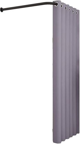 L-Type Fitting Room with Shading Curtain, Movable Privacy Screen for Clothing Stores & Temporary Locker Use Dressing Room(Grey,100x200cm) in Saudi Arabia