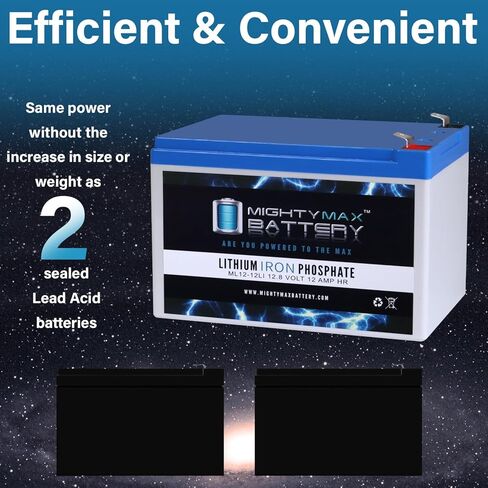 Mighty Max Battery 12V 12Ah Lithium Replacement Battery Compatible with Razor fits MX650, W15128190003-2 Pack in Saudi Arabia