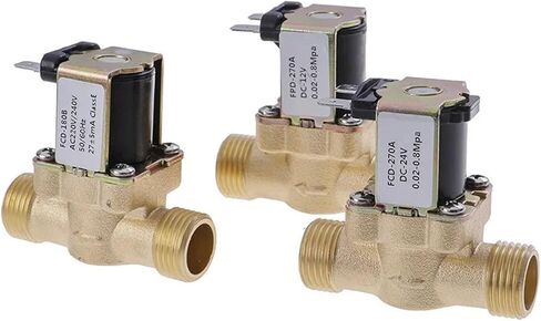 G1/2 Inch Brass Electric Solenoid Valve DC 12V 24V AC220V 1Pcs(220V_NORMAL CLOSE) in Saudi Arabia