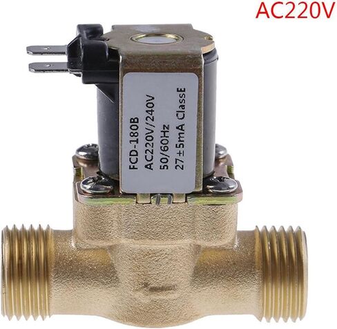 G1/2 Inch Brass Electric Solenoid Valve DC 12V 24V AC220V 1Pcs(220V_NORMAL CLOSE) in Saudi Arabia
