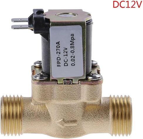 G1/2 Inch Brass Electric Solenoid Valve DC 12V 24V AC220V 1Pcs(220V_NORMAL CLOSE) in Saudi Arabia