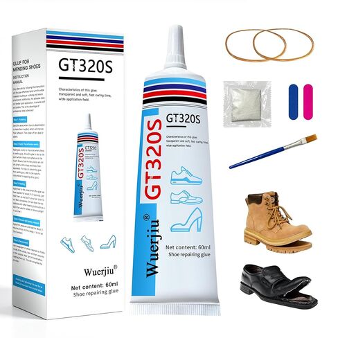 Shoe Glue Sole Repair, Waterproof Clear Sole Repair Adhesive, for Sneakers Boots Leather Heels Sandals All Footwear, 2oz/60ml in Saudi Arabia