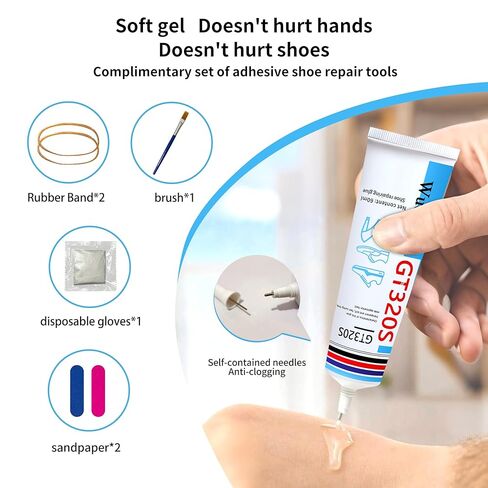 Shoe Glue Sole Repair, Waterproof Clear Sole Repair Adhesive, for Sneakers Boots Leather Heels Sandals All Footwear, 2oz/60ml in Saudi Arabia