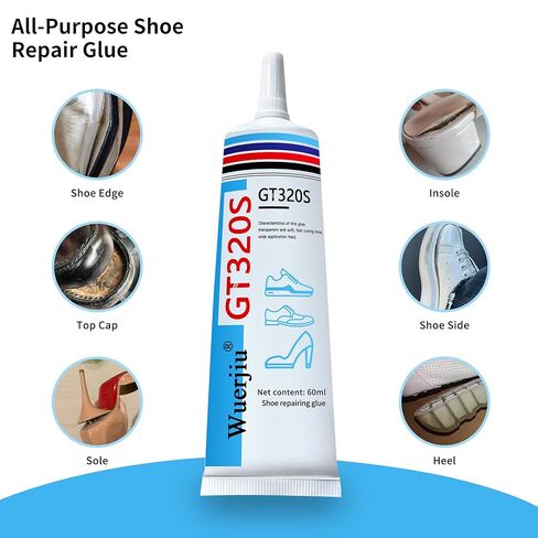 Shoe Glue Sole Repair, Waterproof Clear Sole Repair Adhesive, for Sneakers Boots Leather Heels Sandals All Footwear, 2oz/60ml in Saudi Arabia