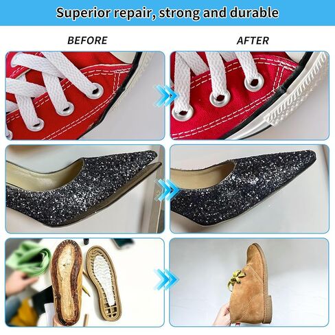 Shoe Glue Sole Repair, Waterproof Clear Sole Repair Adhesive, for Sneakers Boots Leather Heels Sandals All Footwear, 2oz/60ml in Saudi Arabia