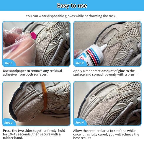 Shoe Glue Sole Repair, Waterproof Clear Sole Repair Adhesive, for Sneakers Boots Leather Heels Sandals All Footwear, 2oz/60ml in Saudi Arabia