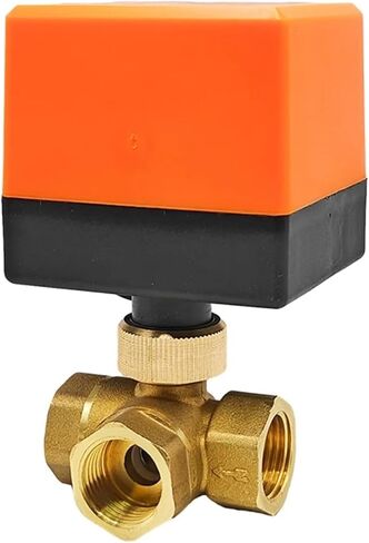 1/2 3/4 1 1-1/4 1-1/2 2 Inch Electric Ball Valve Brass Solenoid Three-Way AC220V 1Pcs(1") in Saudi Arabia