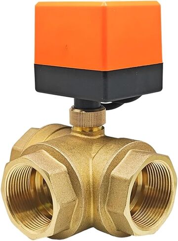1/2 3/4 1 1-1/4 1-1/2 2 Inch Electric Ball Valve Brass Solenoid Three-Way AC220V 1Pcs(1") in Saudi Arabia