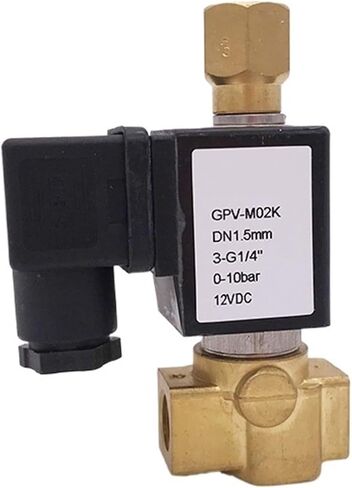 Normally open Brass Small Gas Solenoid Electric 3 ways valve 1/4" BSPT 110V AC 1.5mm/2.5mm/3mm NBR Seals Direct valve(015 10bar,DC12V) in Saudi Arabia