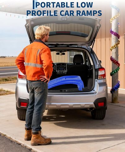 8 in Lift Solid Steel Car Ramp,2 Pack Car Ramps 8000 LBS Capacity,Heavy Duty Auto Truck Ramps for Oil Change and Car Repair or Vehicle Maintenance in Saudi Arabia