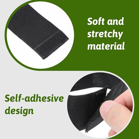 6Pcs Captain Armbands, Adjustable Black Arm Bands, Elastic Nylon Soccer Armbands for Sport, Basketball, Volleyball, Football in Saudi Arabia