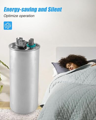 50/15 uF 50+15 MFD CBB65 Dual Run Start Round Capacitor 370V 440V VAC for Condenser Straight Cool & Heat Pump Air Conditioner & AC Motor Fan Starting in Saudi Arabia