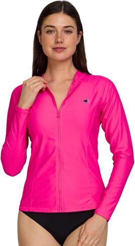 Champion Zip Up Rash Guard for Women – Full Zip Long Sleeve Swim Shirt, Surf Water Shirt Swim Top UPF 50+ UV Protection in Saudi Arabia