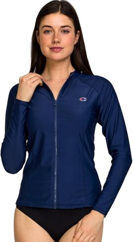 Champion Zip Up Rash Guard for Women – Full Zip Long Sleeve Swim Shirt, Surf Water Shirt Swim Top UPF 50+ UV Protection in Saudi Arabia