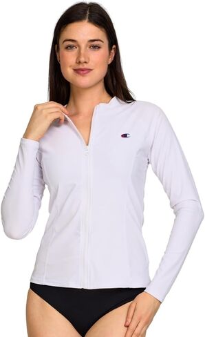 Champion Zip Up Rash Guard for Women – Full Zip Long Sleeve Swim Shirt, Surf Water Shirt Swim Top UPF 50+ UV Protection in Saudi Arabia