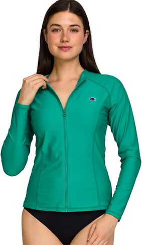 Champion Zip Up Rash Guard for Women – Full Zip Long Sleeve Swim Shirt, Surf Water Shirt Swim Top UPF 50+ UV Protection in Saudi Arabia