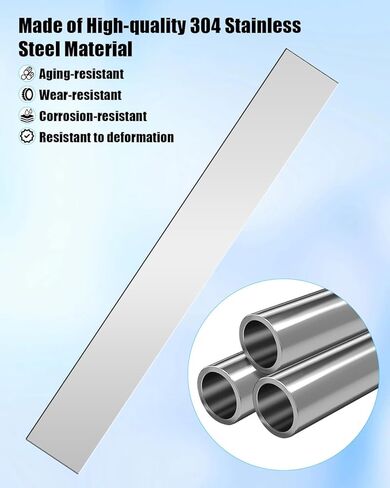 6 Pcs 304 Brushed Stainless Steel Strip 30 Inch Long 0.04 Inch Thick 1/2, 1, 1.5, 2, 3, 4 Inch Wide Applied to Areas Cabinets Countertops Walls and Around Stoves in Saudi Arabia