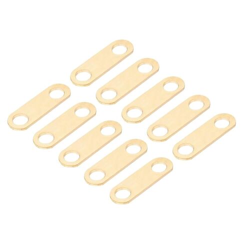 MECCANIXITY Bus Bar Connector 10Pcs Pitch Row 0.8"(20mm) Brass Flat Bus Bar Nickel-Plated for LiFePO4 Cells Lithium Battery Busbar Connector, Brass in Saudi Arabia