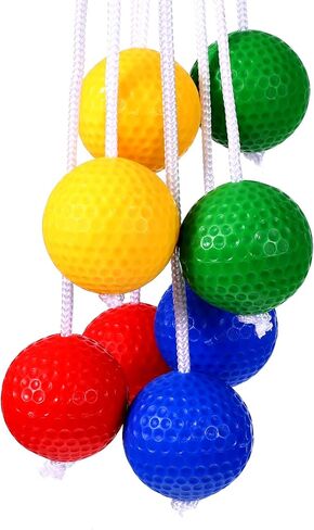 12 Pcs Ladder Ball Bolas Replacement, Made from Real Golf Balls, Tangle-Free Outdoor Toss Game Accessories for Yard Game, 4 Colors in Saudi Arabia