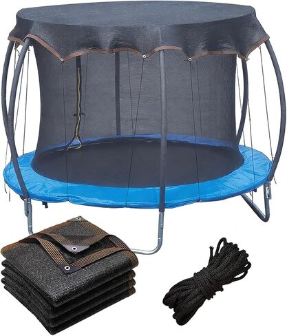 Trampoline Sun Shade Cover, 6FT 8FT 10FT 12FT 14FT 16FT Outdoor Round Trampoline Top Cover 90% Sunshade Cloth High-Density Shade Netting in Saudi Arabia