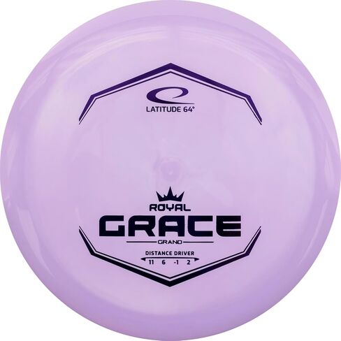 Latitude 64 Royal Grand Grace Disc Golf Distance Driver | قرص جولف ثابت مع انزلاق | بلاستيك رويال جراند الفاخر المتين | التحكم السلس لمحركات الأقراص طويلة المدى | 170-175 جم (قد تختلف الألوان) in Kuwait