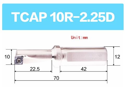 مثقاب U ذو شفرة واحدة CNC، TCAP10R-2.25D-C12 يأتي مع 30 قطعة من شفرات الحفر U QCMT050204 in Saudi Arabia