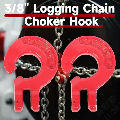 findmall 2Pcs 3/8" Logging Chain Choker Hook G80 Logging Choker 6900Lbs Working Load Limit for Logging Towing, Lifting, Hanging in Saudi Arabia