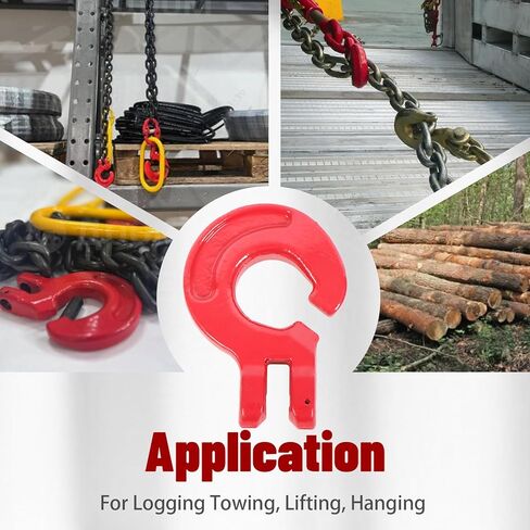 findmall 2Pcs 3/8" Logging Chain Choker Hook G80 Logging Choker 6900Lbs Working Load Limit for Logging Towing, Lifting, Hanging in Saudi Arabia