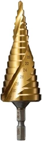 Step Drill Bits Spiral Straight Grooved Triangle Hex Quick Change Shank 1Pcs(4-20mm(9 Steps)) in Saudi Arabia
