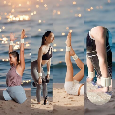 Upgraded Magnetic Ankle Weights & Wrist Weights 2 Pack (1.1 lbs Each), Silicone Waterproof Non-Slip Adjustable Wrist/Ankle Weights for Women Men, Portable Fashion Fitness Weights for Jogging Yoga Pilates Swimming HIIT, Ideal Workout Gift in Saudi Arabia