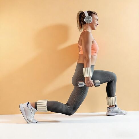 Upgraded Magnetic Ankle Weights & Wrist Weights 2 Pack (1.1 lbs Each), Silicone Waterproof Non-Slip Adjustable Wrist/Ankle Weights for Women Men, Portable Fashion Fitness Weights for Jogging Yoga Pilates Swimming HIIT, Ideal Workout Gift in Saudi Arabia