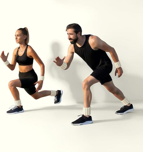 Upgraded Magnetic Ankle Weights & Wrist Weights 2 Pack (1.1 lbs Each), Silicone Waterproof Non-Slip Adjustable Wrist/Ankle Weights for Women Men, Portable Fashion Fitness Weights for Jogging Yoga Pilates Swimming HIIT, Ideal Workout Gift in Saudi Arabia