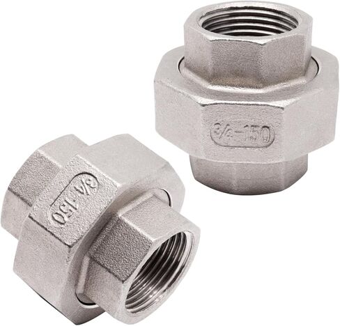 304 تركيبات أنابيب الفولاذ المقاوم للصدأ الاتحاد 3/4 "NPT أنثى إلى أنثى 2 قطعة in Kuwait