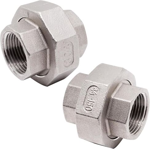 304 تركيبات أنابيب الفولاذ المقاوم للصدأ الاتحاد 3/4 "NPT أنثى إلى أنثى 2 قطعة in Kuwait